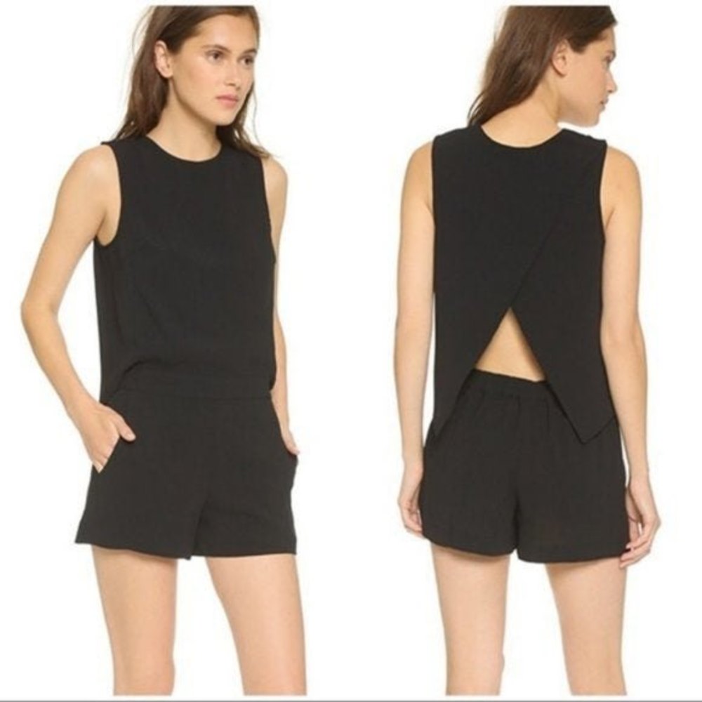 Club Monaco Lyndsey Sleeveless Back-Cutout Romper